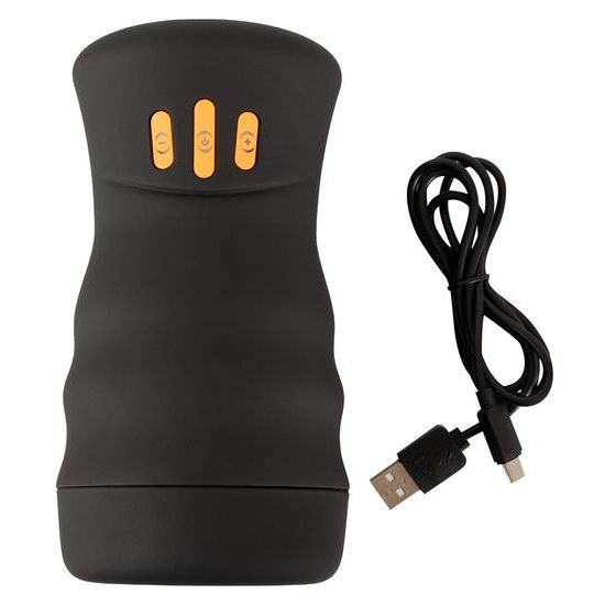 You2Toys Gyro otáčivý vibrující masturbátor černý