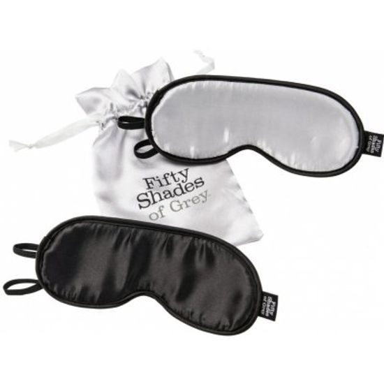 Fifty Shades of Gray No Peeking Eye Mask 2 pcs - black / gray