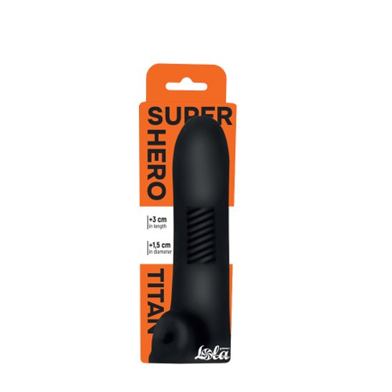 Lola Games Penis sleeve Super Hero Titan Black