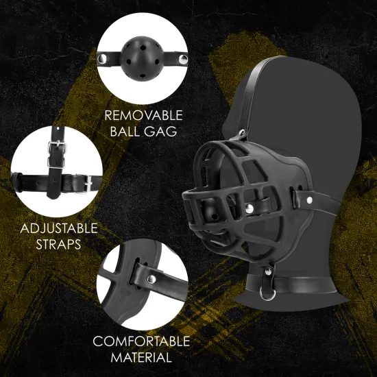 Shots Ouch! Xtreme Muzzle With Removable Ball Gag