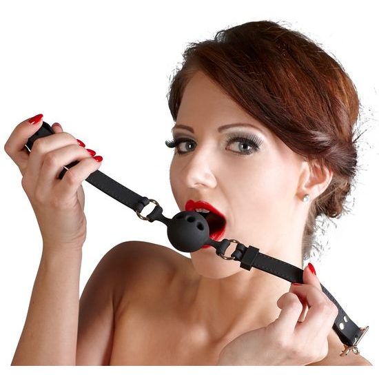 Silicone gag with a ball