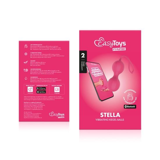 EasyConnect Vibrating Kegel Balls Stella App-Controlled Pink