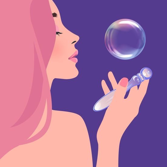 Biird Cecii Violet – Luxury Glass Massage Wand and Dildo (16 × 3 cm)