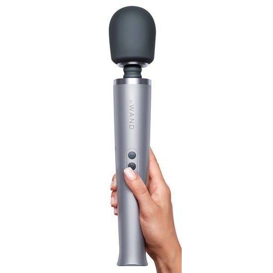 Le Wand Wiederaufladbarer Massager – Luxuriöser Massagekopf Grau