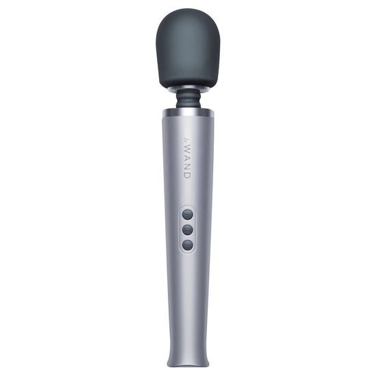 Le Wand Wiederaufladbarer Massager – Luxuriöser Massagekopf Grau