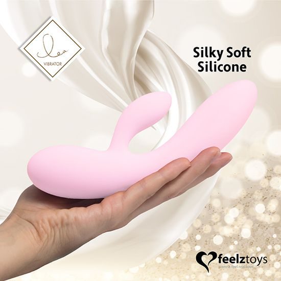 Vibrátor FeelzToys Lea Rabbit Soft Pink