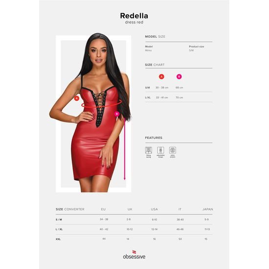 Přitažlivé šaty Obsessive Redella dress red
