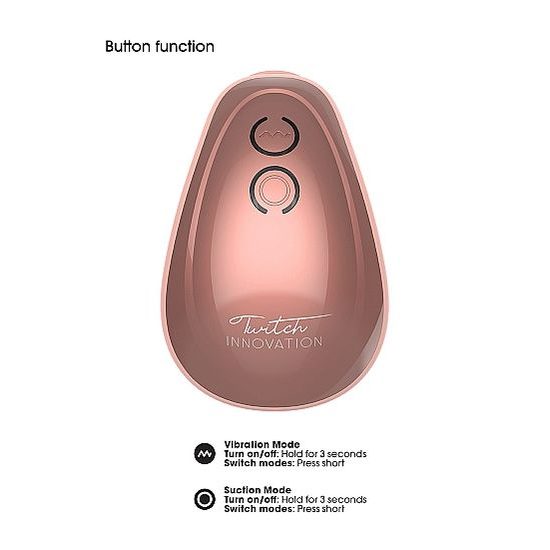 Shots Innovation Twitch Hands-Free Suction & Vibration Toy RoseGold