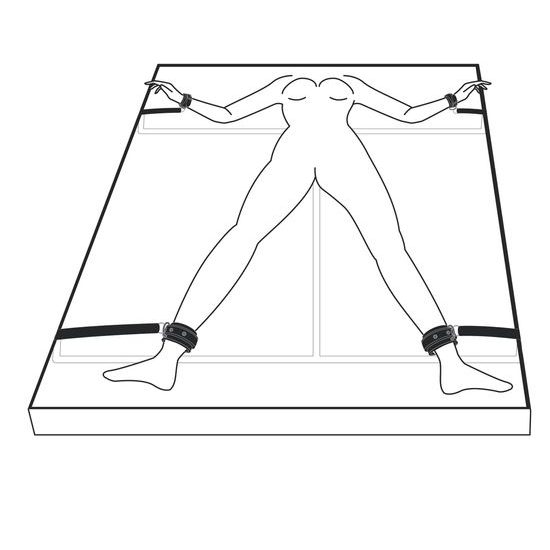 Easytoys Fetish Collection Under Mattress Restraint Set