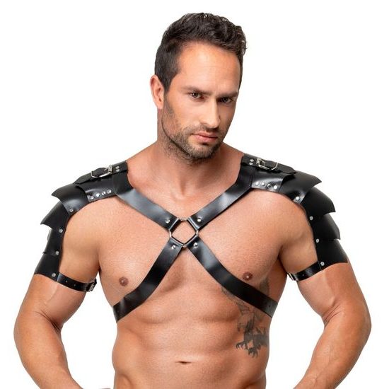 ZADO Herren-Leder-Brustharness mit Schulterpolstern S–L