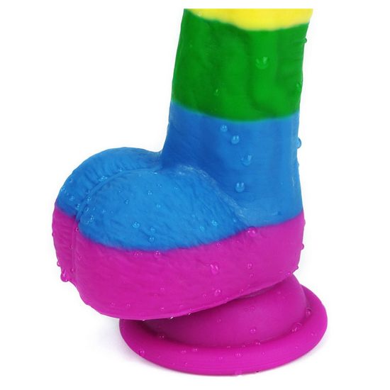 Lovetoy PRIDER LGBT rainbow dildo 8"