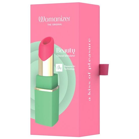 Womanizer Beauty - стимулатор за клитор с въздушни вълни във формата на червило (зелен)
