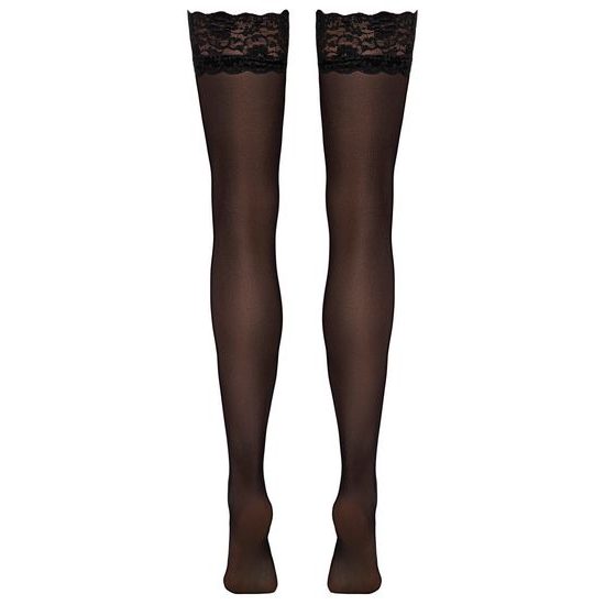 Cottelli LEGWEAR crne čarape za haltere 20 DEN