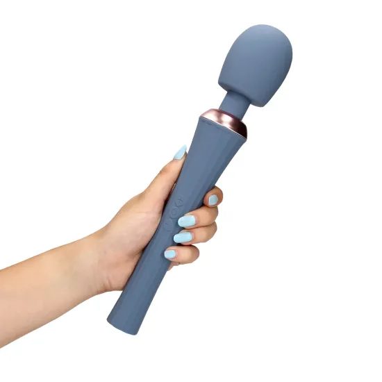 Loveline Powerful Wand Vibrator with Still Handle - Blue Nova