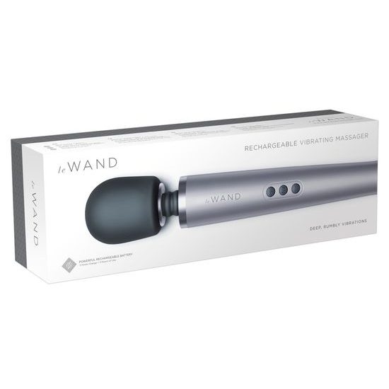 Le Wand Wiederaufladbarer Massager – Luxuriöser Massagekopf Grau