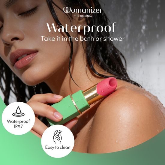 Womanizer Beauty - стимулатор за клитор с въздушни вълни във формата на червило (зелен)