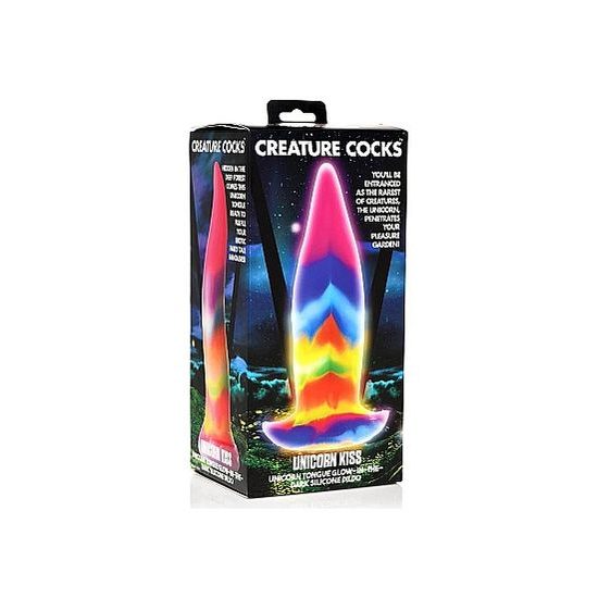 Creature Cocks Glow in the Dark Unicorn Tongue Silicone Dildo