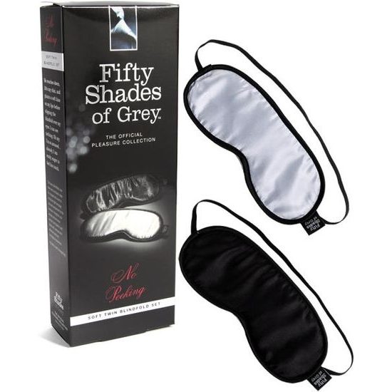 Fifty Shades of Gray No Peeking Eye Mask 2 pcs - black / gray