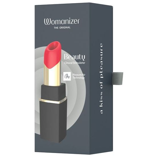Womanizer Beauty - въздушновълнова клиторстимулираща играчка във форма на червило (черна)