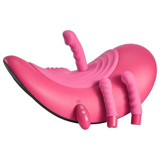 VibePad Rideon pulzující houpačka pro stimulaci G bodu a klitorisu růžová