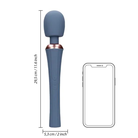 Loveline Powerful Wand Vibrator with Still Handle - Blue Nova