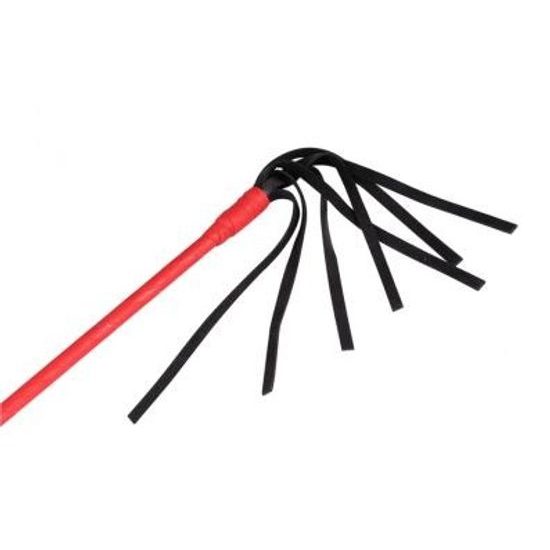 Whip with fringes - red