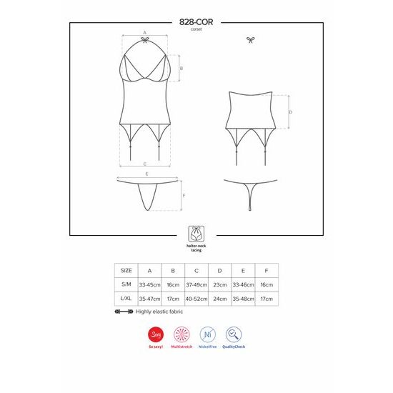 Korzet Obsessive 828-COR corset