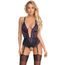 Cottelli Crotchless Lace Body with Suspenders 2643561 Black