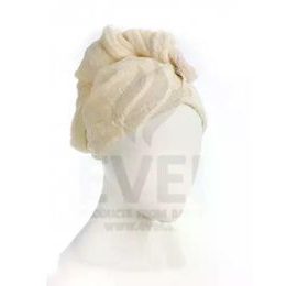 Evei, turban do sauny, krémový, bavlna