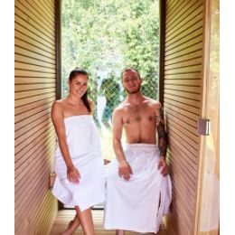 NordicSPA, Kilt do sauny froté, dámský, bílá, 90 x 155 cm