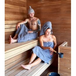 NordicSPA, Kilt do sauny froté, pánský, šedý,  90 x 155 cm