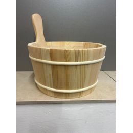 SAUFLEX, dřevěné vědro s naběračkou pine/cedr, 4L, set