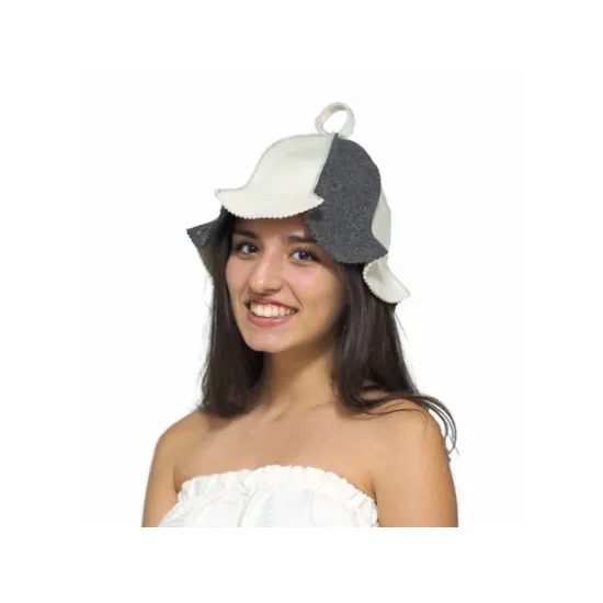 Kipira Onsen, Thumb D, klobouk do sauny z ovčí vlny, tvar zvonek