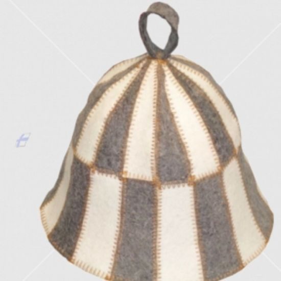 FS, Mozaika klobouk do sauny z ovčí vlny, kostkovaný