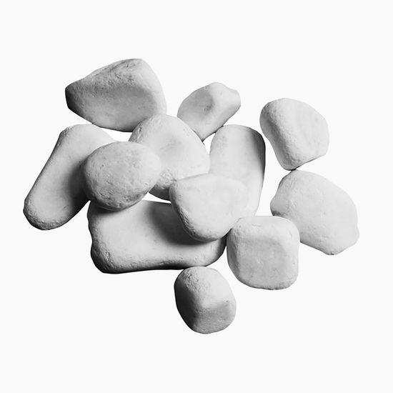 Kameny do sauny NARVI WHITE - bílé oblázky 10kg v boxu