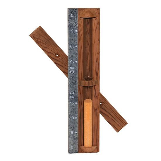 SAWO 550-R, přesýpací hodiny do sauny s proužkem z mastku, oranžový písek.