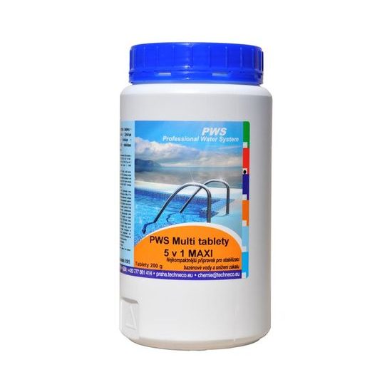 PWS Multi tablety 5v1 MAXI, multifunkční bazénové tablety, 1kg