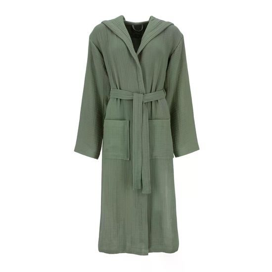 Vossen, mušelínový župan s kapucí, Silent Detox Green