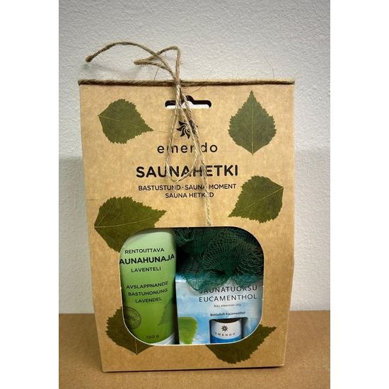 Emendo balíček péče o tělo, saunový med levandule a aroma eukalyptus 10ml, set