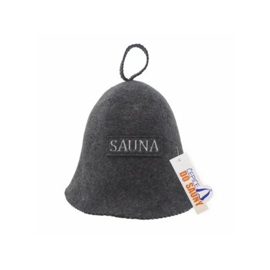 Kipira Onsen, Class D SAUNA, klobouk do sauny s výšivkou, šedý