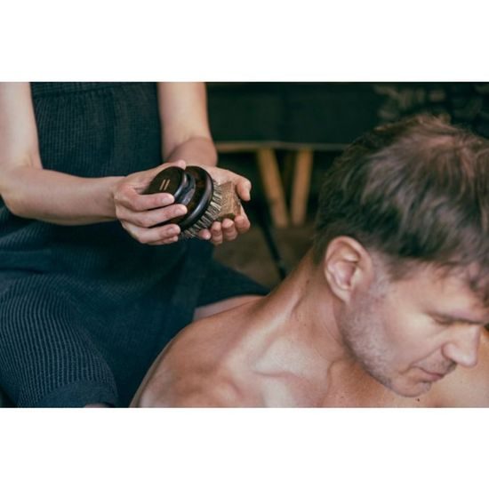 Rento kulatý bambusový kartáč na tělo tmavý