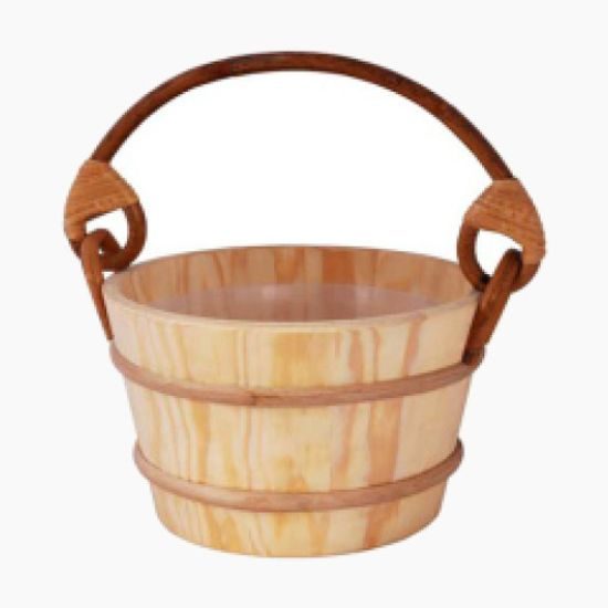 SAWO, 341x, dřevěné vědro s uchem a plastovou vložkou, 4L
