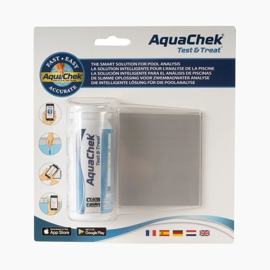 AQUACHEK Test &amp; Treat proužkový tester ke zjištění CL/Br/pH/Alkality, 50 ks