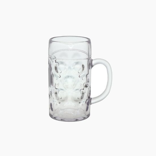 Krýgl BEER, nerozbitná sklenice na pivo, s uchem, 40cl