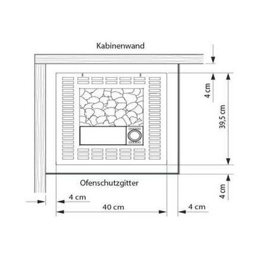 EOS BiO Cubo 2 black, 7,5 kW, saunová kamna s výparníkem