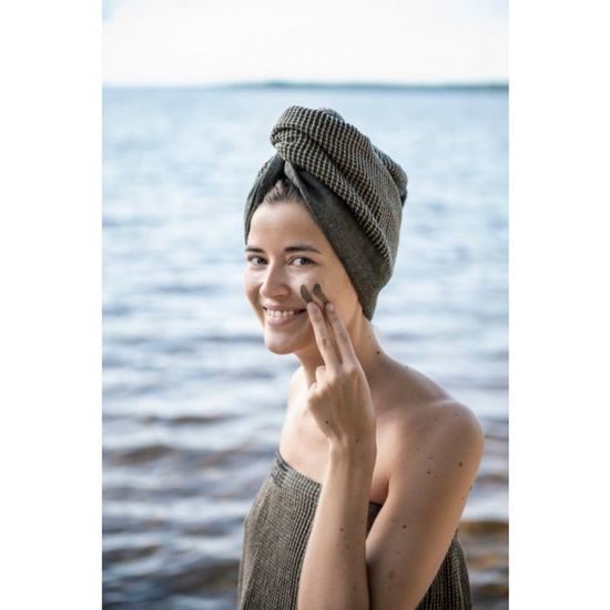 Rento, Kenno turban do sauny, černo béžový