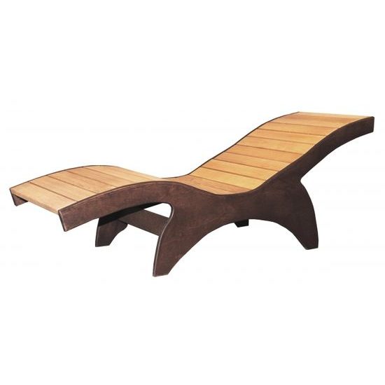 Jazer, dřevěné relaxační lehátko, osika thermowood