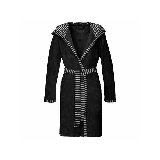 Vossen, dámský župan s kapucí, Juno, barva černo bílá