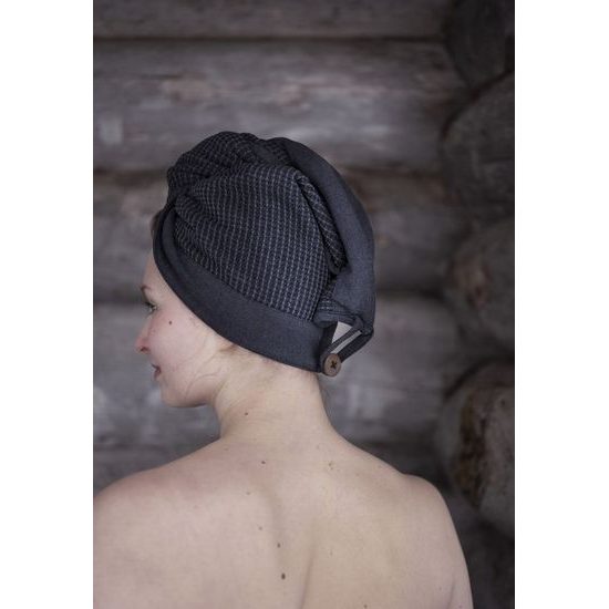 Rento, Kenno turban do sauny, černo šedý