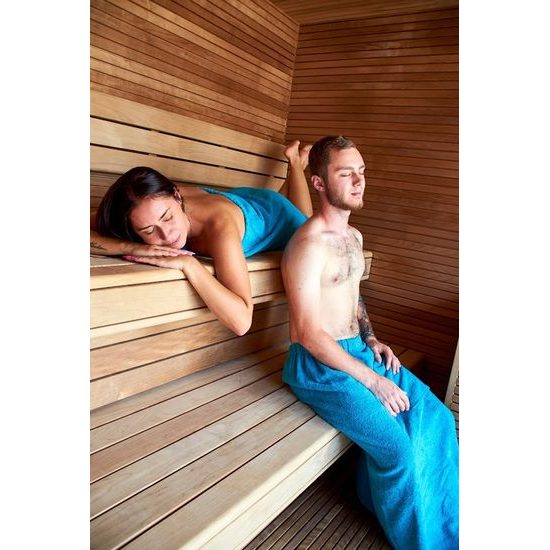 NordicSPA, kilt do sauny froté, pánský, tyrkysový, 90 x 155 cm